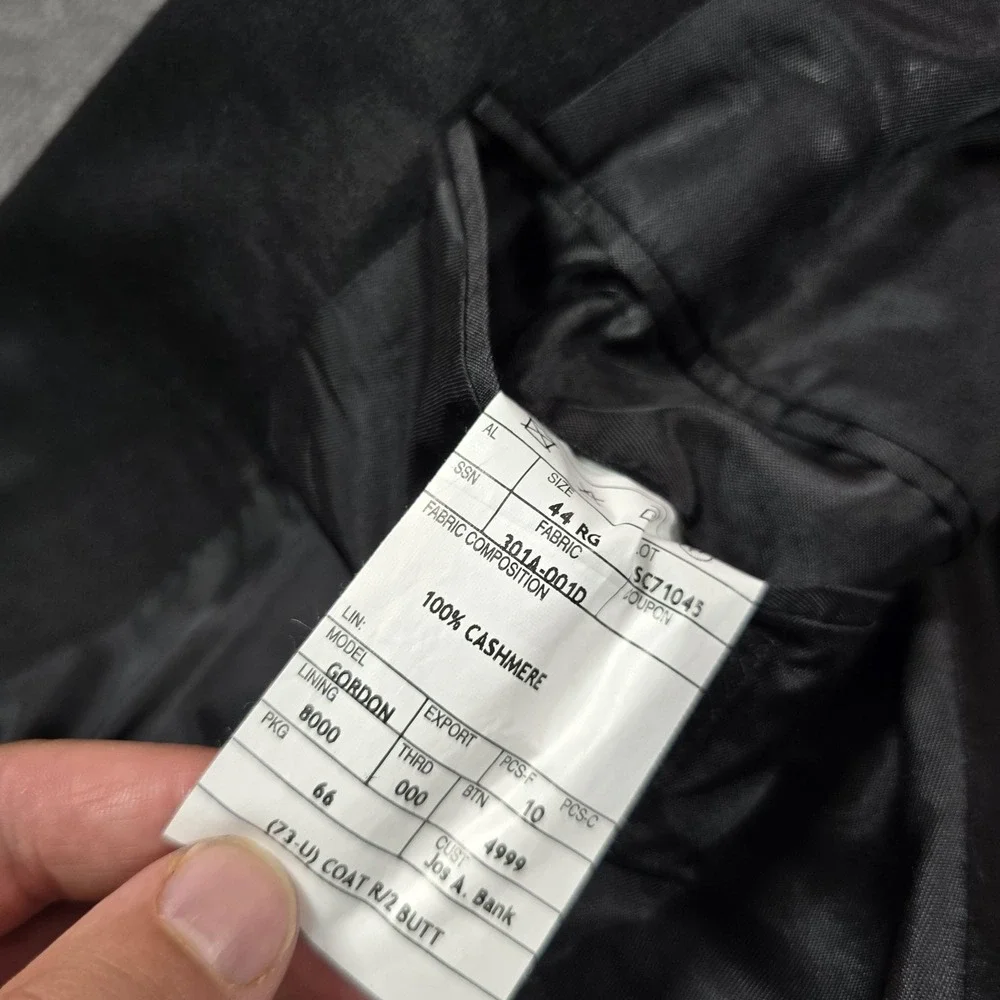 Jos. A. Bank Gordon Blazer‎ Mens 44 Black Cashmere Lined Single-Breasted Coat